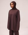 Mode.st Long Sleeve Cotton Tee - Mahogany