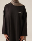 MODE.ST T-shirt Dress- Charcoal Grey