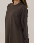 MODE.ST T-shirt Dress - DARK TAUPE