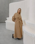 Amorina Cotton Dress - Tan