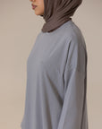 MODE.ST T-shirt Dress - BLUE GREY