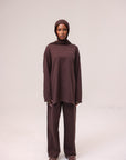 Mode.st Long Sleeve Cotton Tee - Mahogany