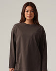 Mode.st Long Sleeve Cotton Tee - Pebble
