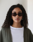 Mode.st Oval Frame Sunglasses - Dark Tort