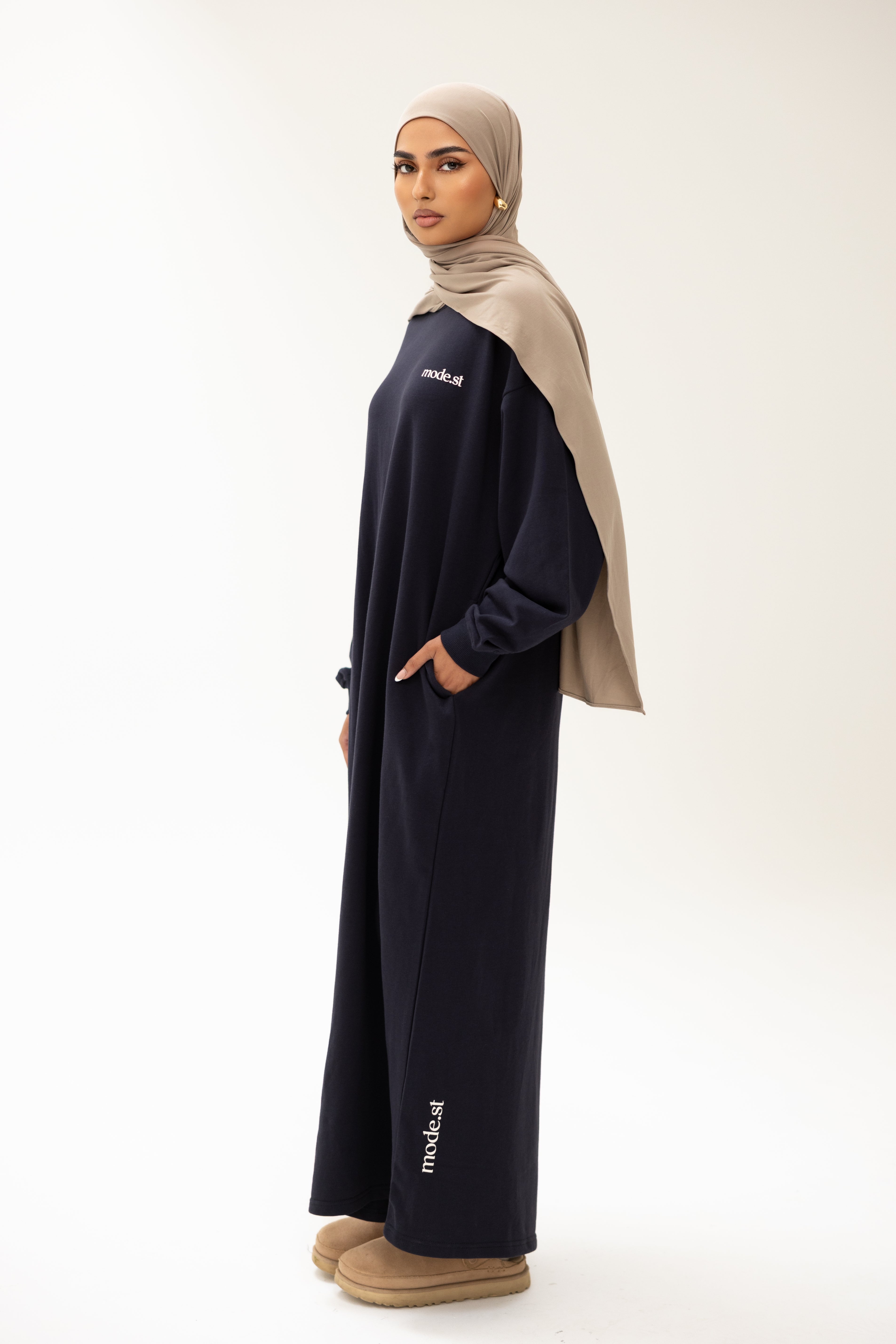 MODE.ST SWEATER DRESS - Navy