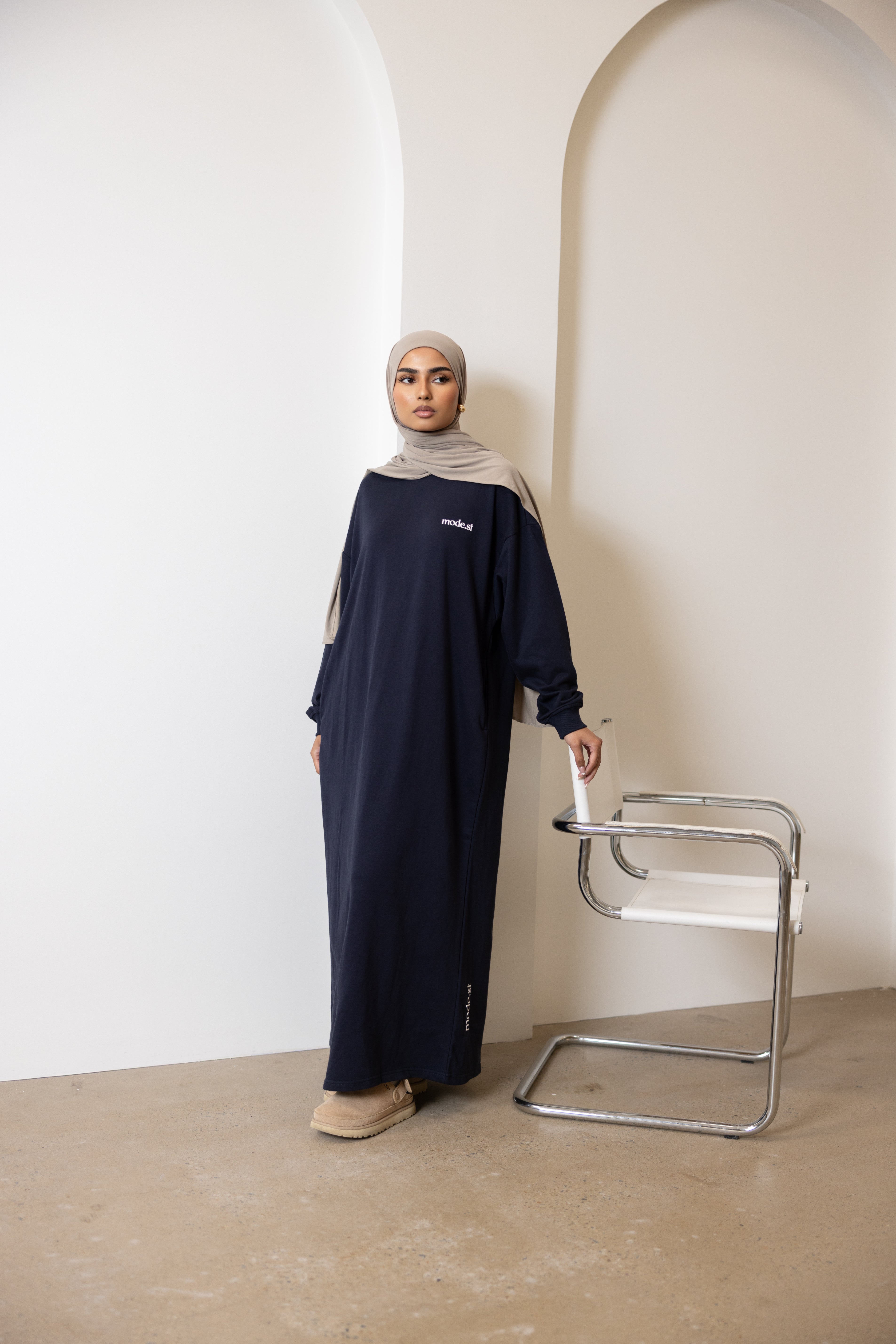 MODE.ST SWEATER DRESS - Navy