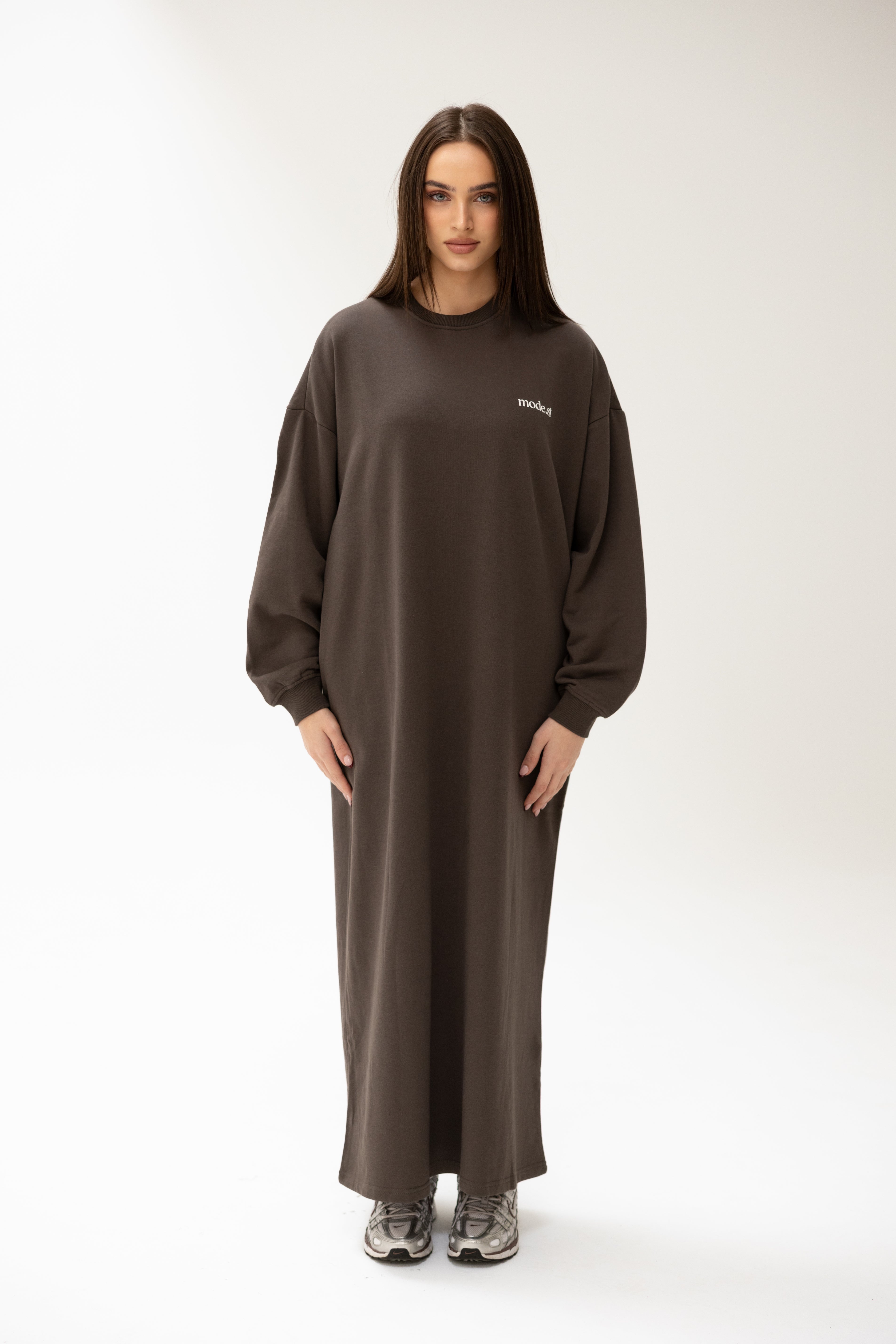 MODE.ST SWEATER DRESS - Pebble Grey