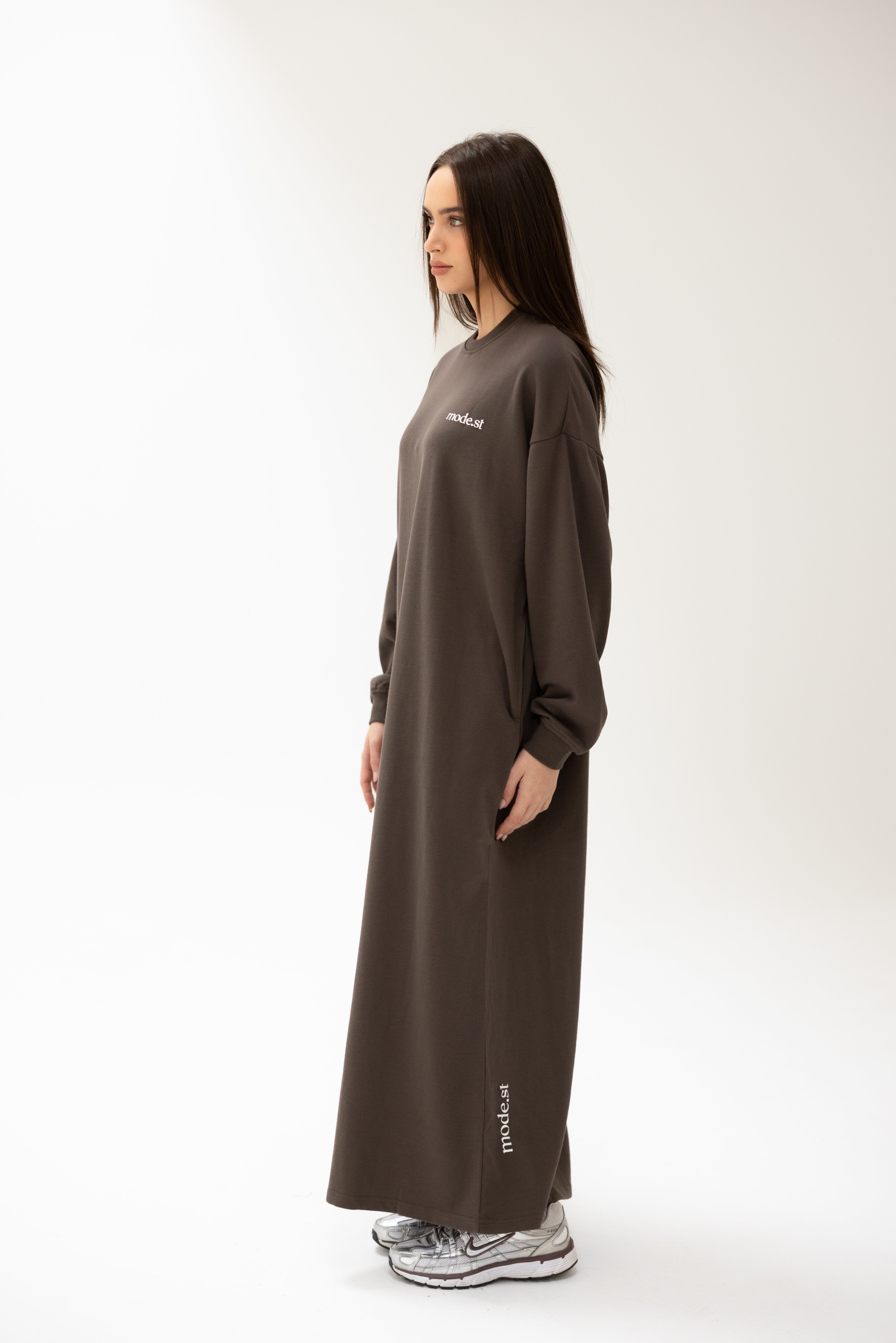 MODE.ST SWEATER DRESS - Pebble Grey