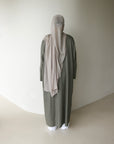 Mode.st Linen Open Abaya - Sage