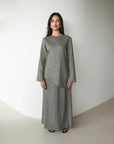 Asymmetrical Linen Skirt Set - Sage