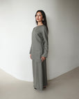 Asymmetrical Linen Skirt Set - Sage