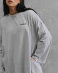 MODE.ST T-shirt Dress- Grey Marle