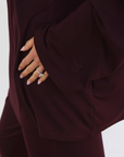 Oversized Jersey Set - Dark Cherry