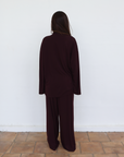 Oversized Jersey Set - Dark Cherry