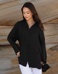 Alora Oversized Shirt - Black