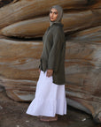 Alora Oversized Shirt - Sage