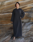 MODE.ST T-shirt Dress- Charcoal Grey