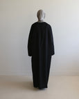 Mode.st Linen Open Abaya - Black