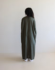 Mode.st Linen Open Abaya - Forest
