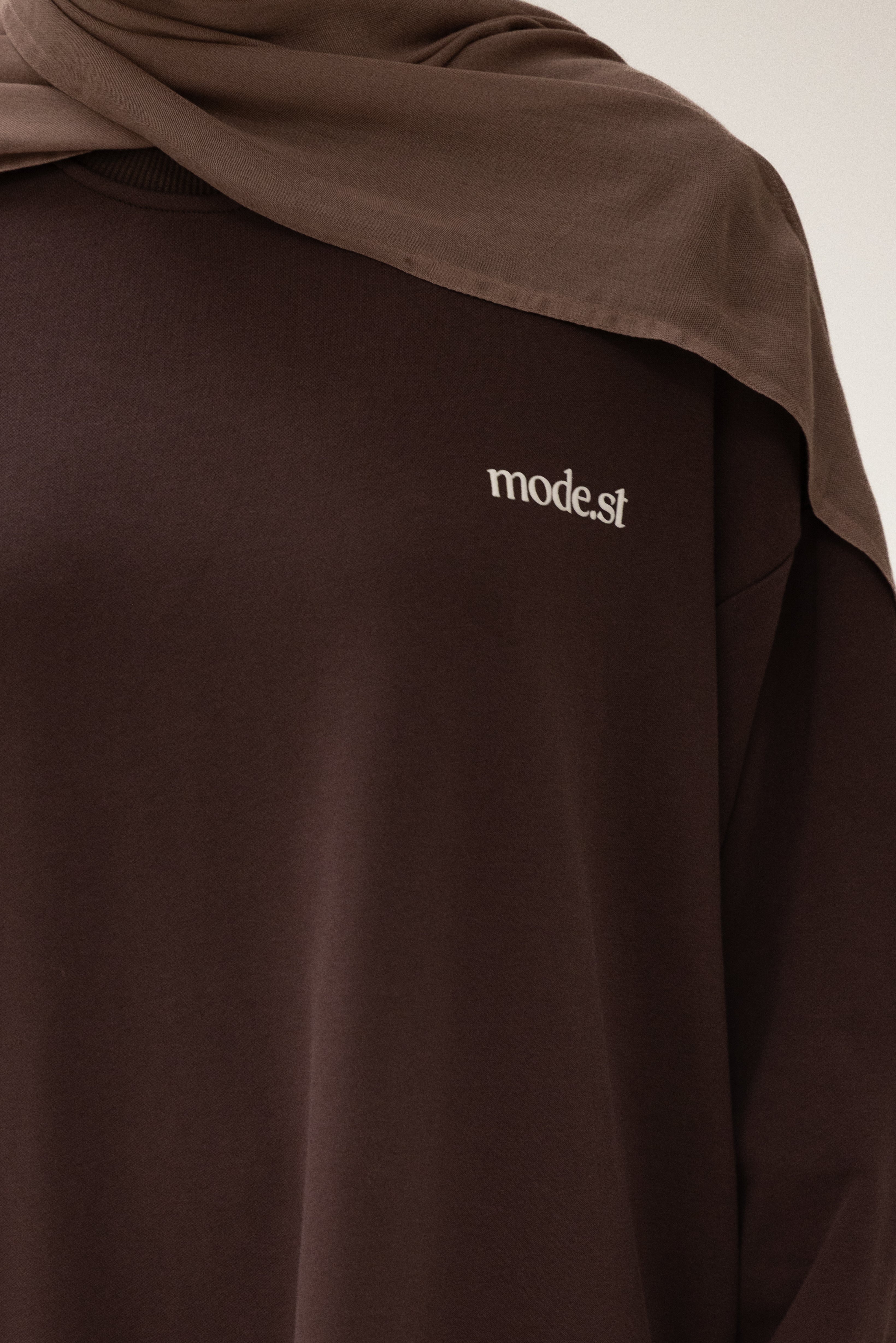 MODE.ST SWEATER DRESS - Mahogany