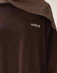 MODE.ST SWEATER DRESS - Mahogany
