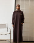 MODE.ST SWEATER DRESS - Mahogany