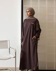 MODE.ST SWEATER DRESS - Mahogany