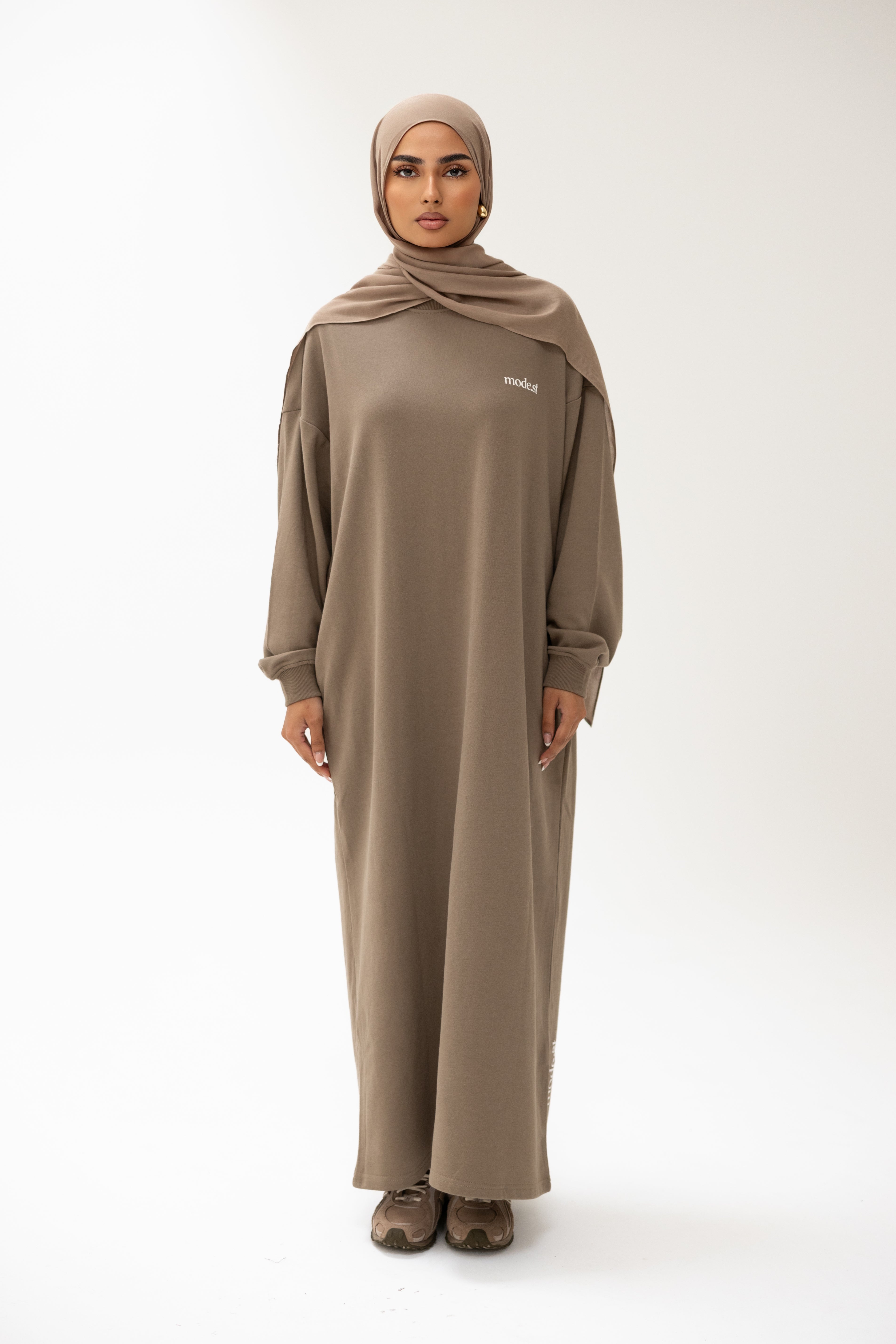 MODE.ST SWEATER DRESS - Olive
