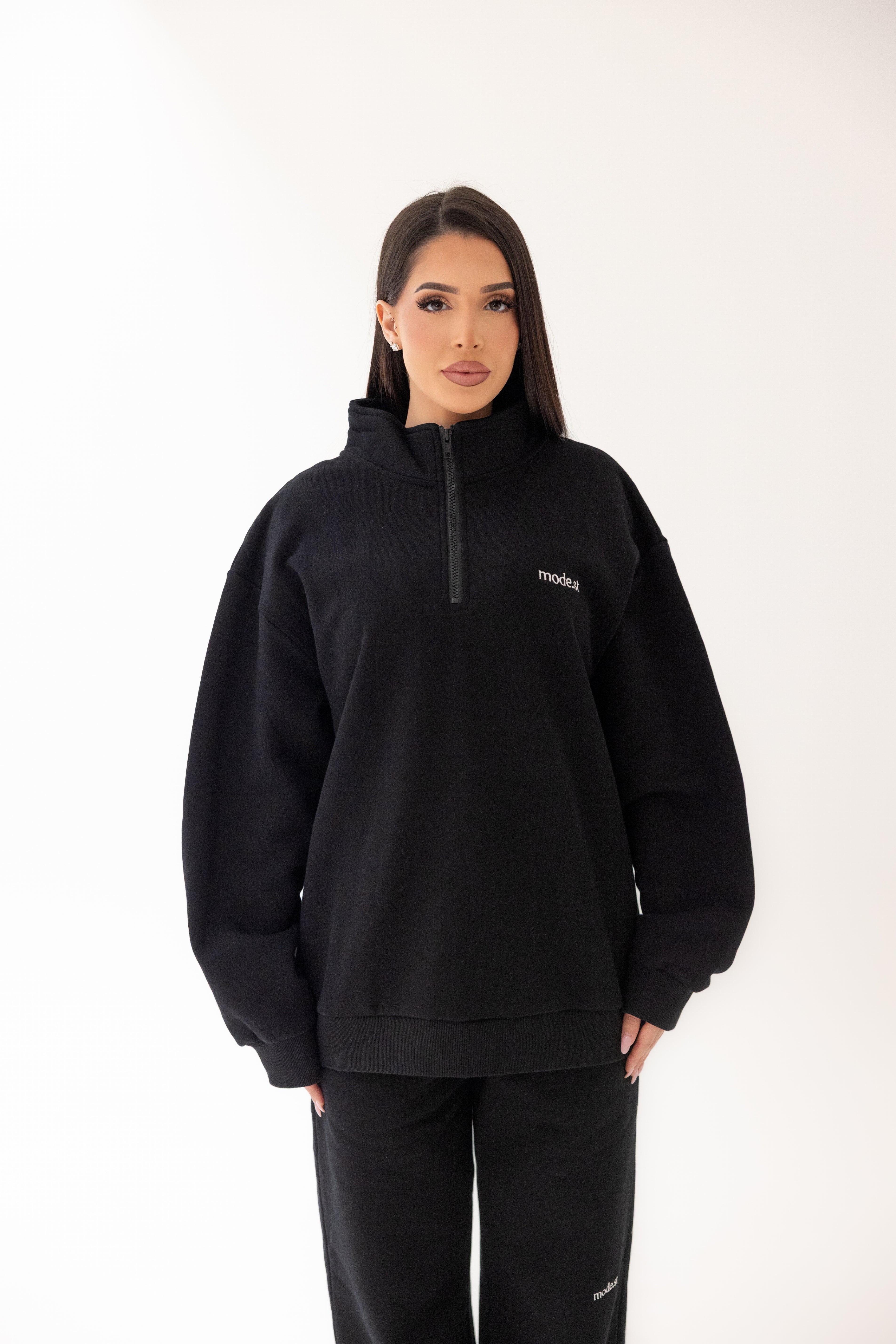 Mode.st 1/4 Zip Jumper - Black