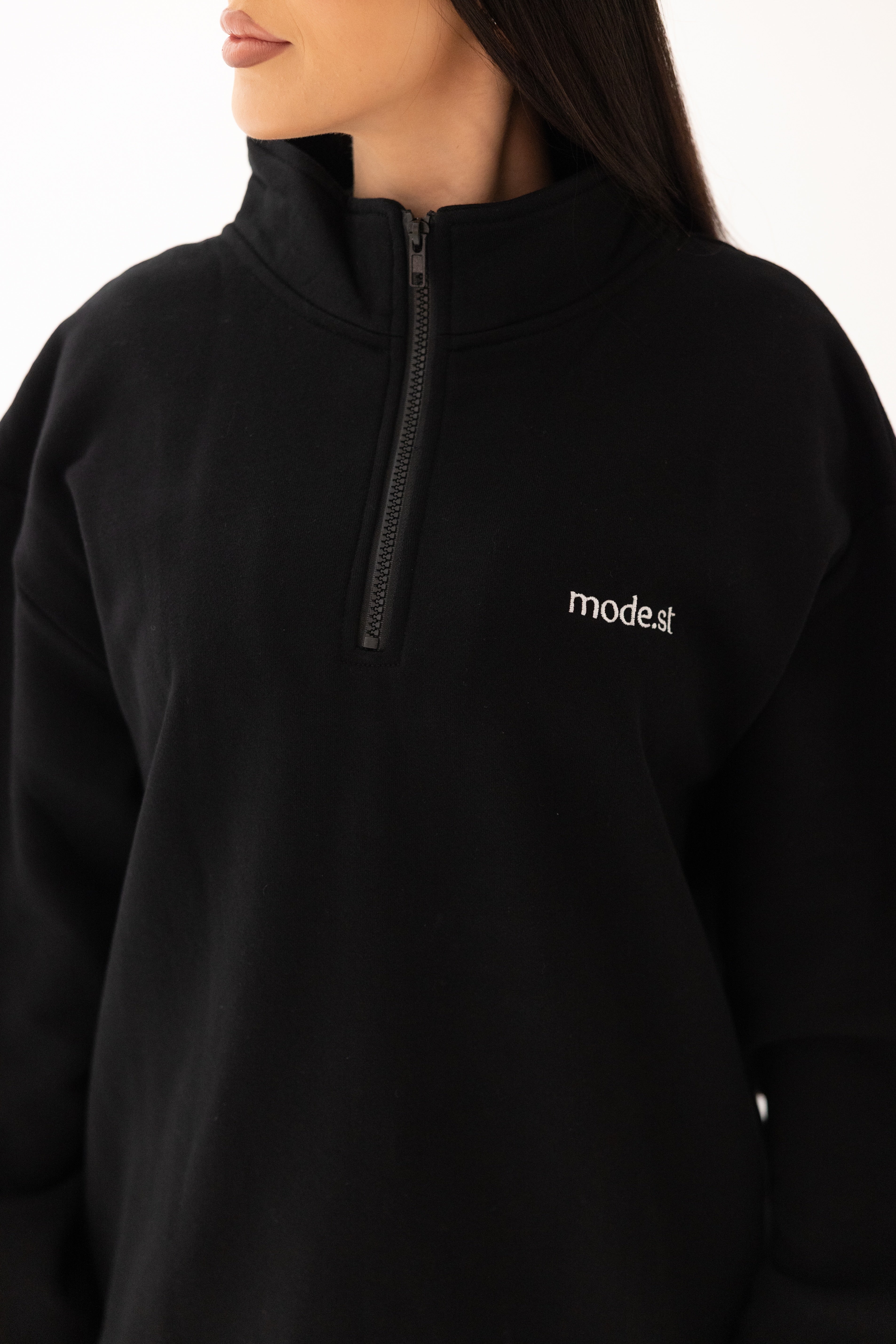 Mode.st 1/4 Zip Jumper - Black