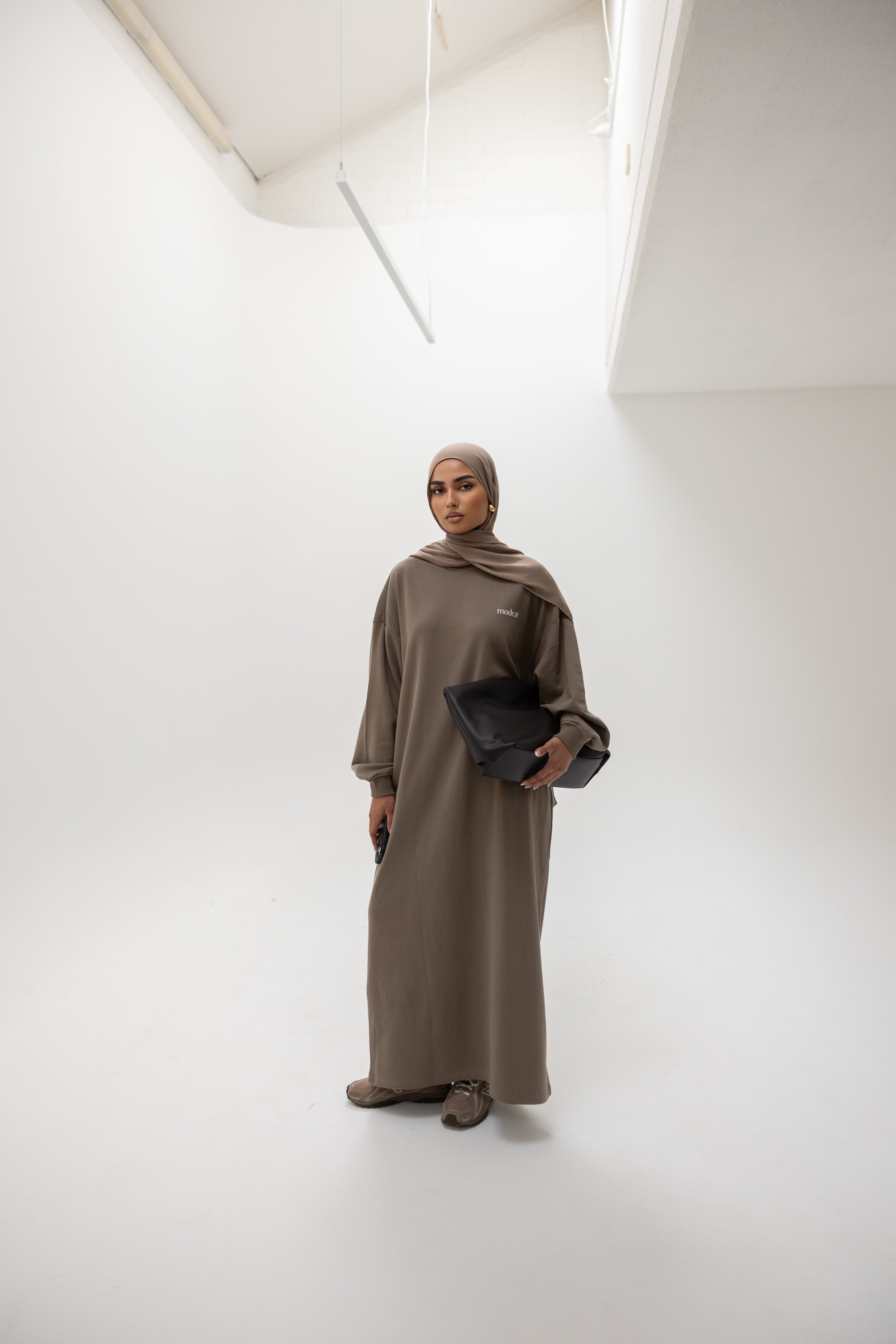 MODE.ST SWEATER DRESS - Olive
